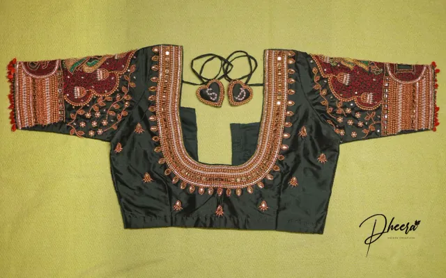 Handcrafted Aari embroidery by Dheera Creatives, gallery image 1