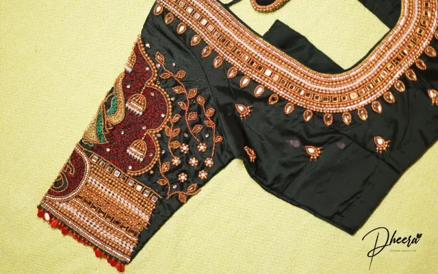 Handcrafted Aari embroidery by Dheera Creatives, gallery image 4