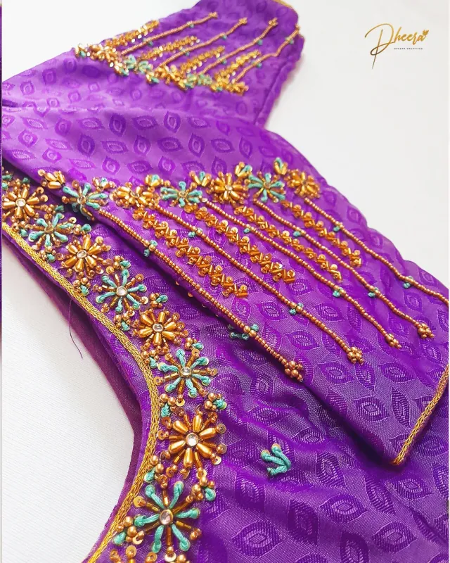 Handcrafted Aari embroidery by Dheera Creatives, gallery image 15